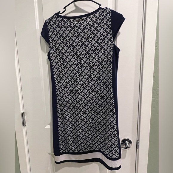 Michael Kors Women's  Navy Rope Print Cap Sleeve Sheath Dress XS - Picture 3 of 4